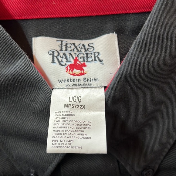 Vintage Wrangler Texas Rangers Long Sleeve Button Down Shirt NWT - Picture 5 of 5